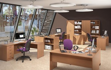 Офисный набор мебели IMAGO - рабочее место, шкафы для документов в Лабытнанги - предосмотр 2